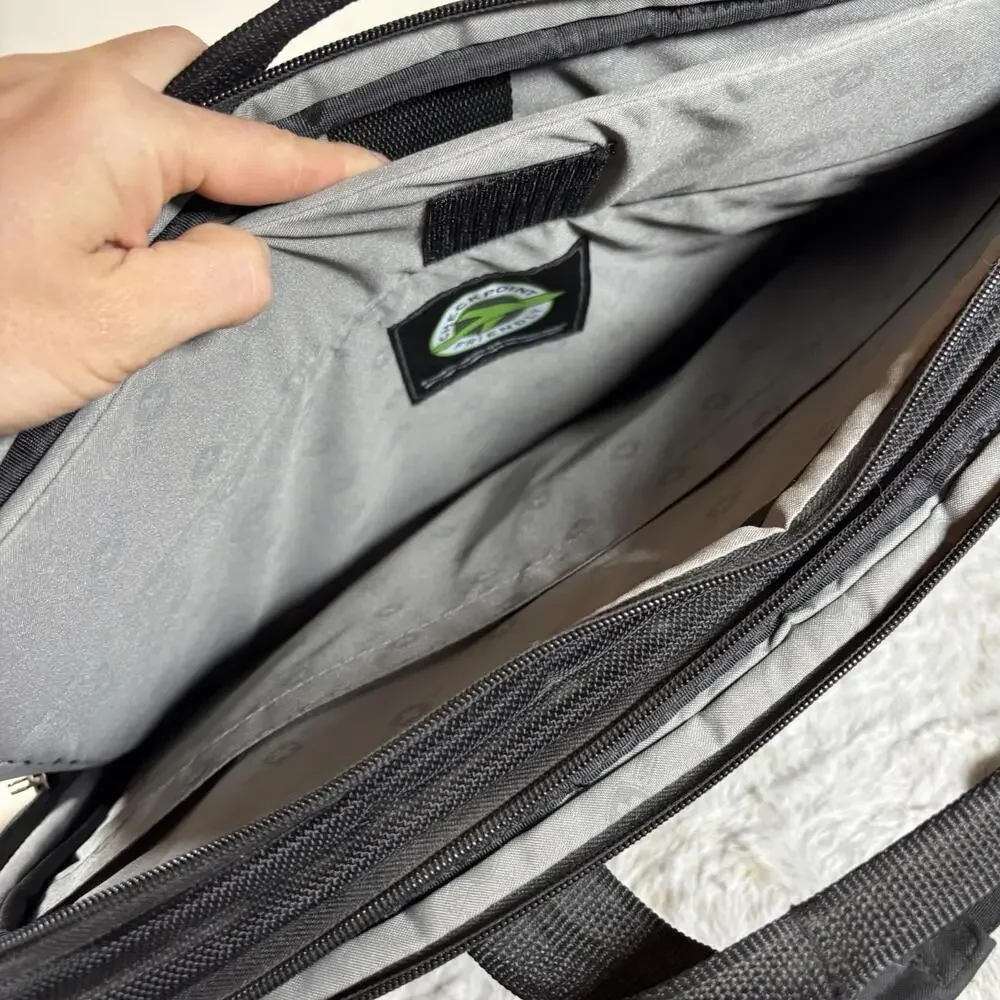 Wenger SwissGear Laptop Briefcase Messenger Bag Black Gray TSA Checkpoint